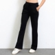 韩版 高腰裤 子纯棉运动裤 春秋微喇叭裤 休闲裤 宽松新款 女薄款 女长裤