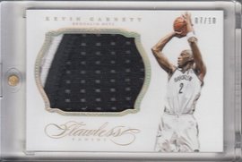 nba球星卡panini加内特手提球衣大patch金限10篮网队帕尼尼