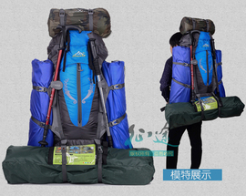 户外运动背包专业登山包70L80l大容量旅行包男女双肩包露营帐篷包