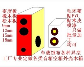 桌面音响校园音箱，低音炮书架落地实木空，箱体木壳diy配件