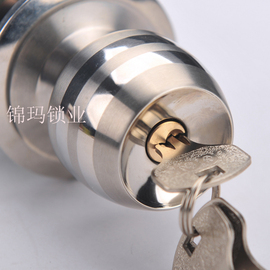 不锈形锁 房门锁卧室卫生间锁家用锁圆形锁纯铜锁芯保用