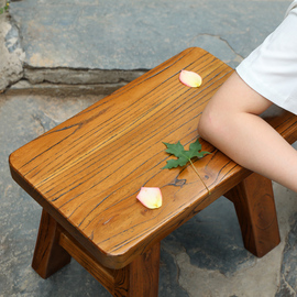 老榆木家用木凳实木换鞋凳，矮凳方形小板凳，沙发凳时尚创意儿童凳子