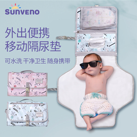 三美婴婴儿便携尿布包隔尿垫换尿布收纳包外出(包外出)尿布袋尿不湿收纳袋