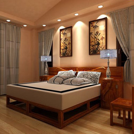 刺猬紫檀双人大床实木新中式，家具花梨木京瓷同心床红木雕花大床