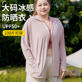 防晒衣女2024大码胖mm200斤冰丝防紫外线，upf50夏季防晒服外穿