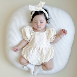 新生婴儿衣服夏装连体衣女宝宝礼服满月百天公主外出哈衣夏季韩版