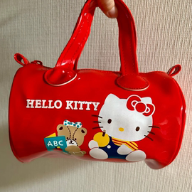 日本HelloKitty昭和风包包pvc托特包日系可爱卡通手提包手拿包