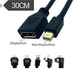 弯头Mini DisplayPort 公to DP母线 大DP母转迷你DP公镀金连接线