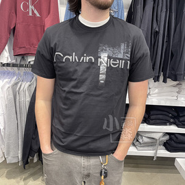 ckcalvinklein男士，夏季舒适透气日常休闲字母圆领短袖t恤衫