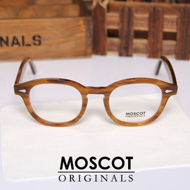 MOSCOT LEMTOSH玛士高透明亚麻色经典个性板材平光近视眼镜架圆框