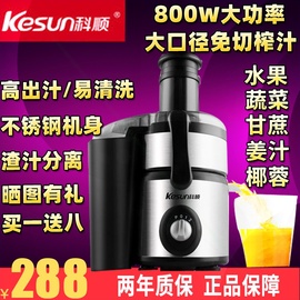 kesun科顺kp60sa1榨汁机渣汁分家用榨甘蔗机姜汁果蔬机离多功能