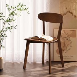 新疆百货哥实木餐椅家用椅子靠背餐桌椅商用简约复古餐厅专用
