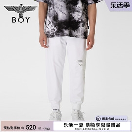 boylondon秋季休闲裤情侣，款奶系白色休闲运动百搭抽绳长裤n15001