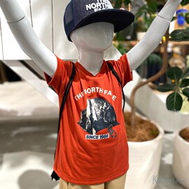 kiddielove日本童装，thenorthface北脸速干图案短袖t恤