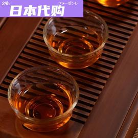 日本购fs耐热玻璃品茗杯，功夫茶杯小号杯子，套装加厚纯手工主人杯单