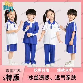 青青世界深圳市校服统一小学生，夏季柔软运动服男女，短袖短裤长裤