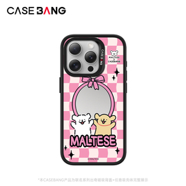 CASEBANGx线条小狗maltese联名魔镜魔镜出奇手机壳磁吸背盖适用于iPhone15/14/13/Plus/Pro/Max