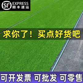 加密仿真草坪地毯人造塑料，假草皮人工户外装饰绿色垫子阳台幼儿园