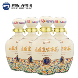 山庄皇家窖藏彩瓷38度450ml*4瓶整箱装  纯粮食浓香型低度白酒