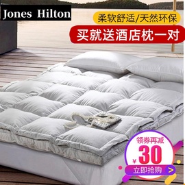 五星级酒店双层羽绒床垫软垫加厚白鹅绒(白鹅绒)家用床褥子软垫被铺床褥垫