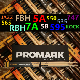 达达里奥 PROMARK鼓棒 美国山核桃木 TX5AW TX5BW TX7AW鼓槌