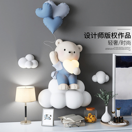 布科3d立体浮雕熊装饰画灯儿童房卧室床头挂画玄关客厅沙发墙壁画
