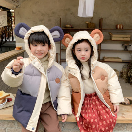 2023儿童棉服韩版卡通女童宝宝棉袄男童可爱冬装婴儿加厚外套