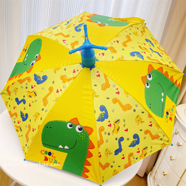 幼儿园小学可爱卡通站立黑胶，防紫外线套筒儿童，雨伞超强防晒长柄伞