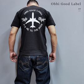 obbigoodlabel20日产美棉丝印6.2盎司黑白修身夏季男款短袖t恤