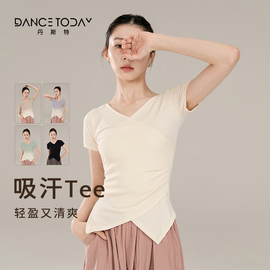 dancetoday练功服夏季现代舞短袖上衣女古典中国舞形体套装舞蹈服