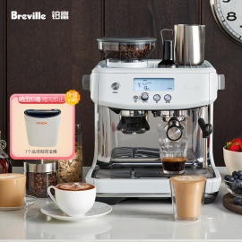 铂富Breville BES878半自动意式蒸汽澳洲咖啡机家用磨豆打奶泡