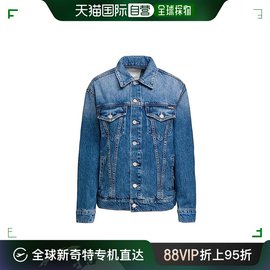 香港直邮MOTHER DENIM 蓝色水洗单排扣时尚牛仔夹克外套女款