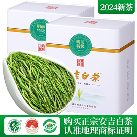 正宗安吉白茶2024新茶特级明前茶绿茶茶叶礼盒装250g白茶