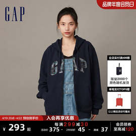 gap男女装冬季碳素软磨抓绒，宽松连帽衫，情侣装运动休闲卫衣841214