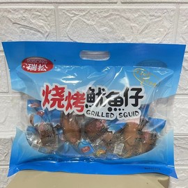 瑞松烧烤鱿鱼仔即食鱿鱼仔400g真空包装海鲜墨鱼仔休闲零食