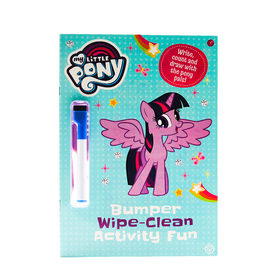 进口英文原版正版My Little Pony小马宝莉可重复擦写Bumper Wipe-Clean Activity Fun Write count and draw