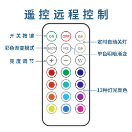 13色可变led冰球灯供电可调光，橱柜灯无线台下灯定时氛围夜灯电池