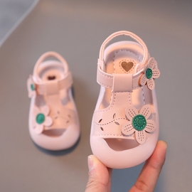 宝宝凉鞋夏天学步鞋女童两一岁婴幼儿软底防滑小童公主鞋婴儿鞋子