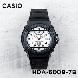 卡西欧手表男casiohda-600b-7b复古防水游泳表，学生带夜光黑白表
