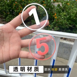 数字贴编号防水桌号餐桌装饰橱柜编号透明号码贴车队比赛号码贴纸