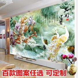 客厅电视背景墙瓷砖大理石微晶石中式欧式电视墙造型玄关壁画浮雕