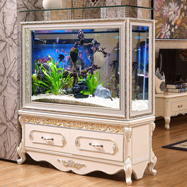 鱼缸水族箱欧式创意大中型客厅家用生态玻璃1.2米屏风定制免换水