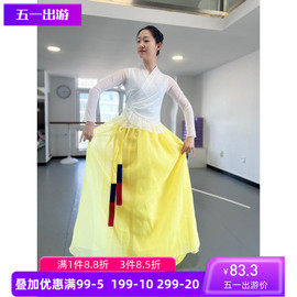 朝鲜族舞蹈服装女练功服上衣大摆裙练习艺考演出表演民族民间