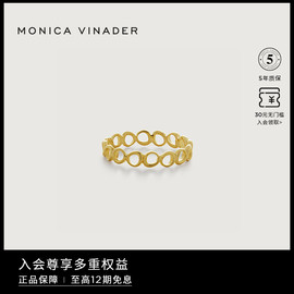 Monica Vinader莫妮卡戒指金色堆叠戒指女小众设计复古戒指轻奢