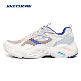 Skechers斯凯奇女鞋羽翼鞋夏季老爹鞋网面透气舒适运动休闲鞋