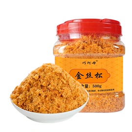 巧阿母金丝松烘焙寿司专用肉松家用肉松粉商用饭团肉粉松罐装500g