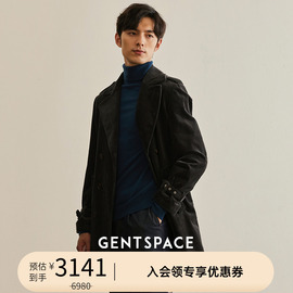 gentspace秋冬男士复古中长款灯芯绒外套大衣