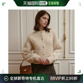 韩国直邮lookastbuttercelicableknitcardigan麻花纹针织衫