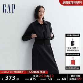 Gap女装冬季LOGO时尚休闲开襟拼接夹克宽松加厚外套840923