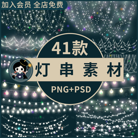 led彩灯串灯满天星闪灯灯窗帘，灯串婚礼婚庆装饰道具png免抠ps素材